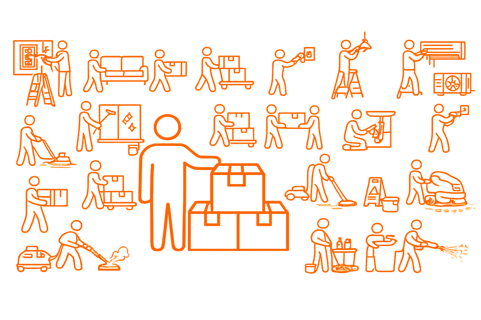 Every home service Tasker provides — moving, cleaning, and electrical
